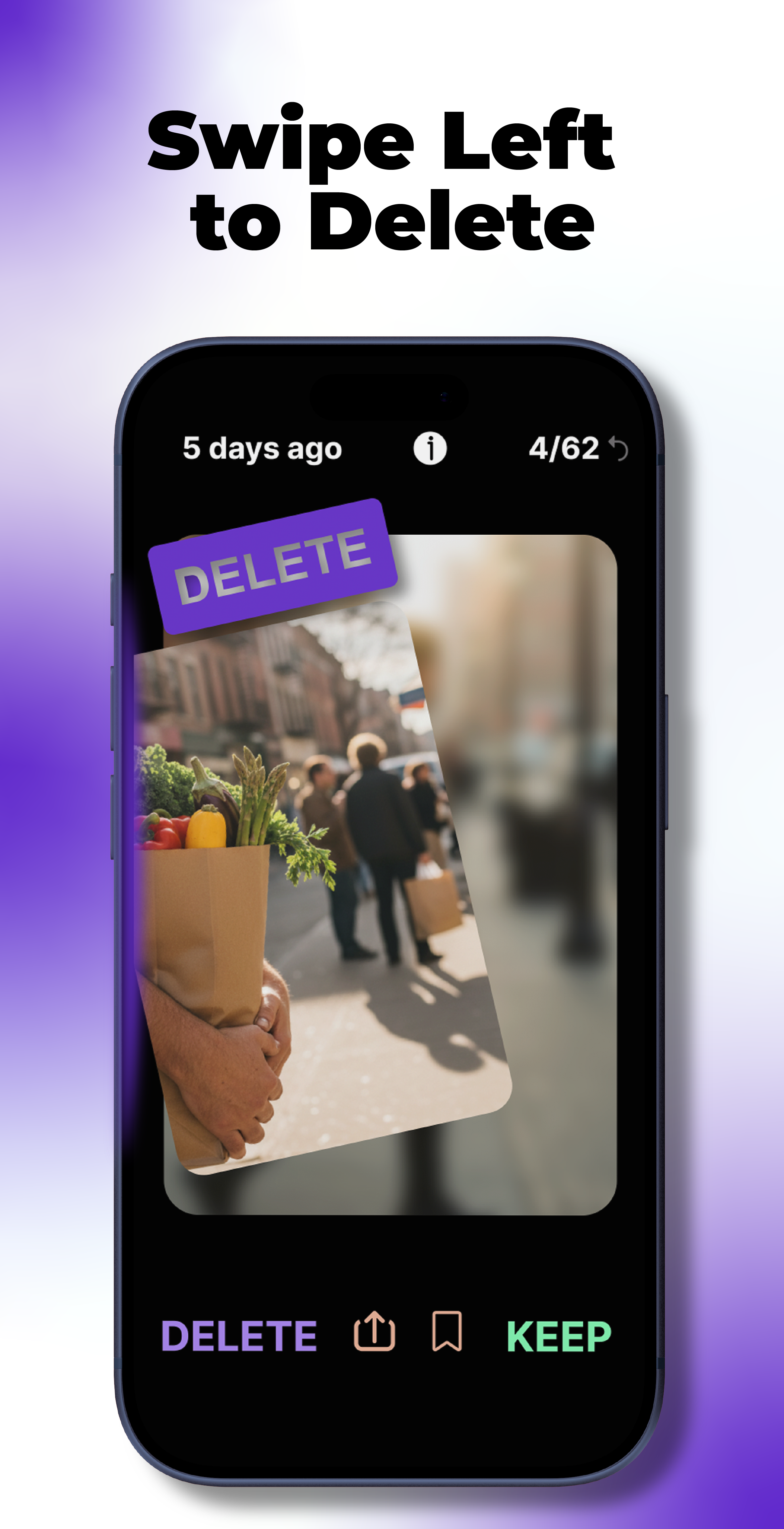 Swipe67 App Interface - Review Before Delete